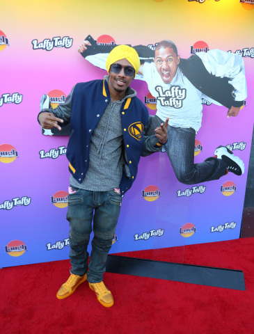 Nick Cannon before the Laffy Taffy comedy show at the world-famous Laugh Factory on Tuesday, June 26, 2018, in Los Angeles. (Photo by Casey Rodgers/Invision for Laffy Taffy/AP Images)