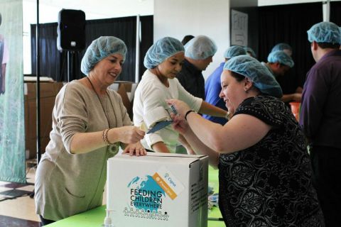 More than 15,000 Cigna employees have packed more than 2.6 million meals for Feeding Children Everyw ... 