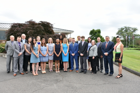 Scholarship winners with members of the NWFCU Foundation Board of Directors and Alexzandra Shade (Photo: Business Wire)