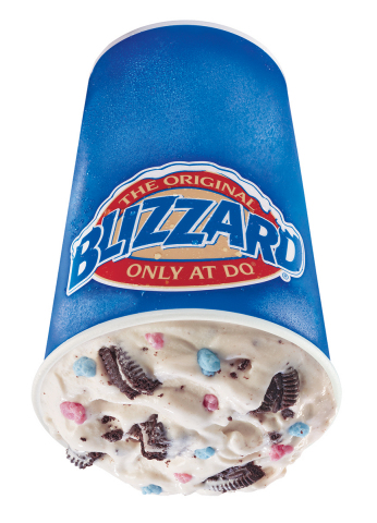 The OREO Firework Blizzard Treat is an explosion of red and blue popping candy mixed with OREO cookie pieces and hand-blended with world-famous DQ creamy vanilla soft serve. (Photo: Business Wire)