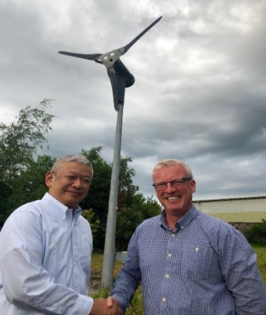 Toshiro Urushitani CEO of SD Group with Richard Caldow formerly Kingspan Wind and now Managing Director of the newly formed SD Wind Energy Ltd. (Photo: Business Wire)