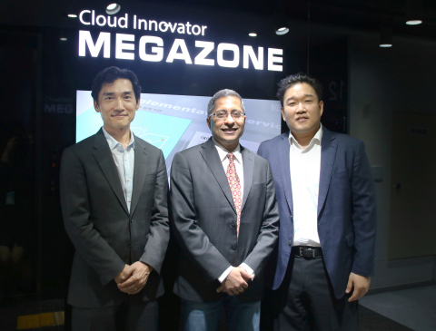 Megazone Corporation, a leading cloud Managed Service Provider (MSP) in Korea, has been selected as a strategic reseller as part of a new Elastic APAC Partner Program. Han Sung-Yup, Country Manager of Elasticsearch Korea Ltd, Andy Karandikar, APAC Senior Director of Elasticsearch and Willy Cho, CEO of Megazone (From left) (Photo: Business Wire)