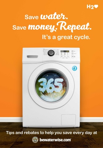 Metropolitan Water District’s new “365” campaign encourages Southern Californians to conserve water every day and take advantage of the agency’s rebates for appliances. (Graphic: Business Wire)