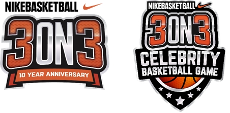 3 on 3 basketball tournament logo