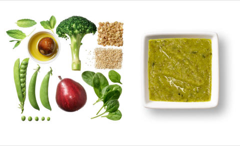 Square Baby's "Minty Green" Square Meal baby puree. 100% complete. 100% balanced. 100% delicious. (Photo: Square Baby)