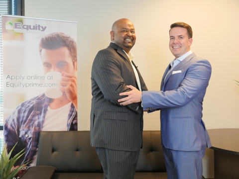 SVP, Keith Webster, along with President of Equity Prime Mortgage, Eddy Perez, CMB (Photo: Business ... 