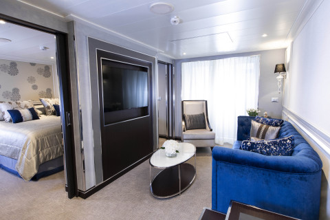 The Penthouse Suites are among 375 beautifully appointed suites on Seven Seas Splendor.  (Photo: Business Wire)