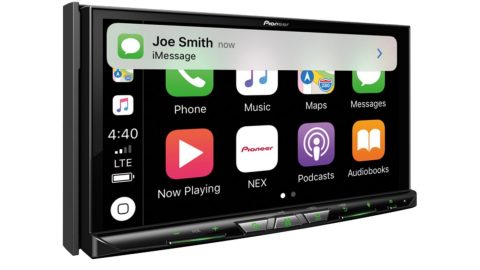 Pictured is Pioneer's AVH-W8400NEX in-dash infotainment receiver which uses Cypress' automotive Wi-Fi and Bluetooth combo solution to enable smartphone mirroring. (Photo: Business Wire)