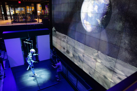 "A Moon For All Mankind" 4D virtual reality experience at Samsung 837, powered by Gear VR and Galaxy ... 