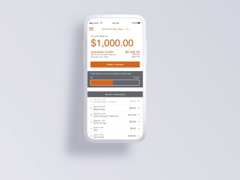 Mock-up of Today Card app (Photo: Business Wire)