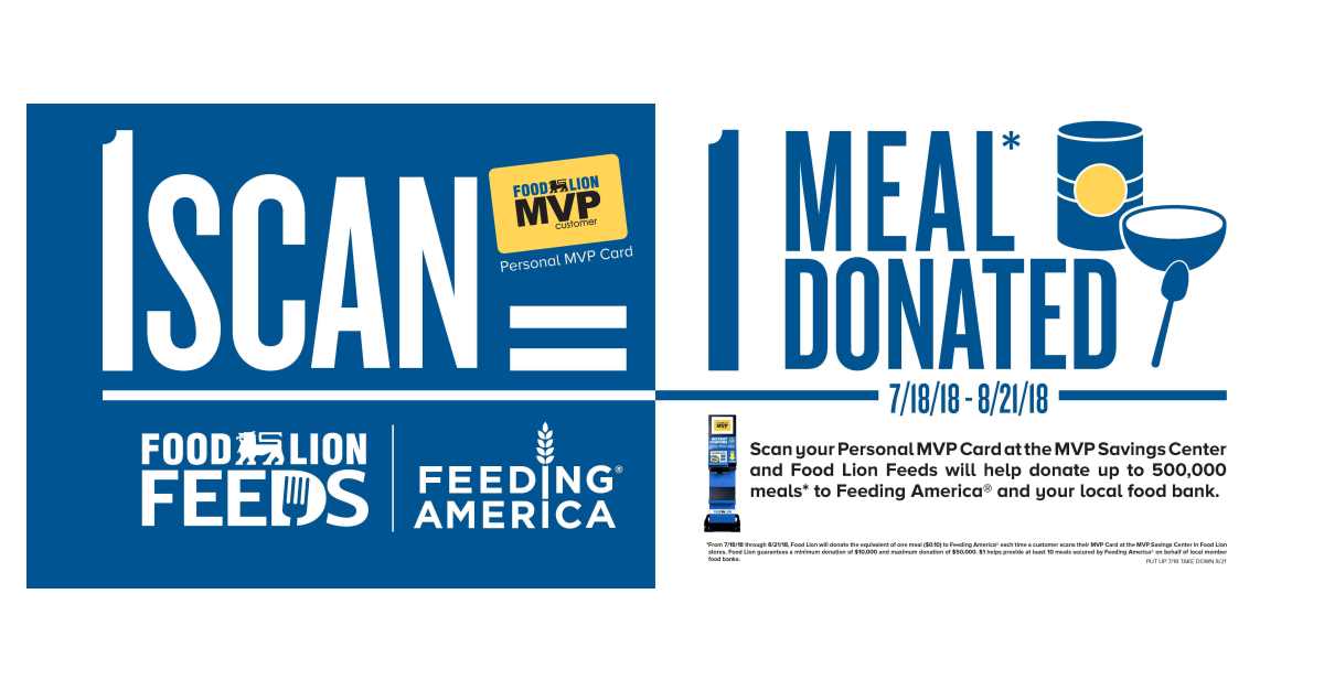 Food Lion MVP Customers to Partner with Food Lion to Donate Up to