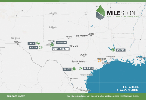Milestone facilities are located in the Permian Basin, Eagle Ford Shale and Haynesville Shale. (Phot ... 