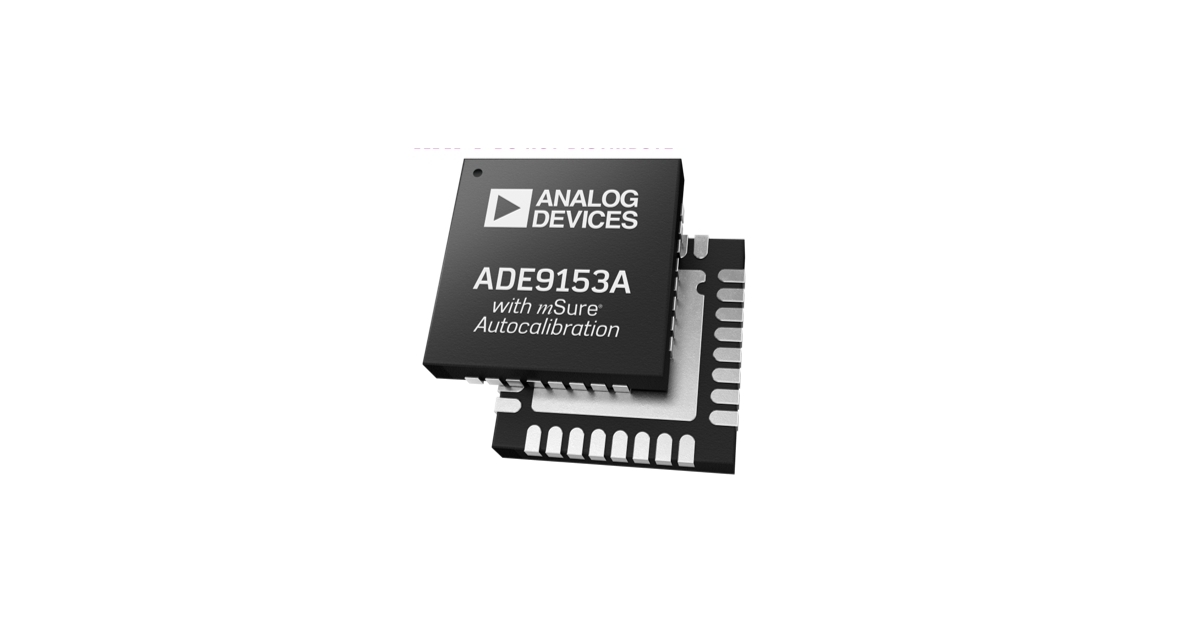 Analog Devices’ SelfCalibrating Energy Metering IC Simplifies Embedded