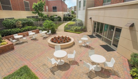 The outdoor patio is large enough for family reunions. (Photo: Business Wire)