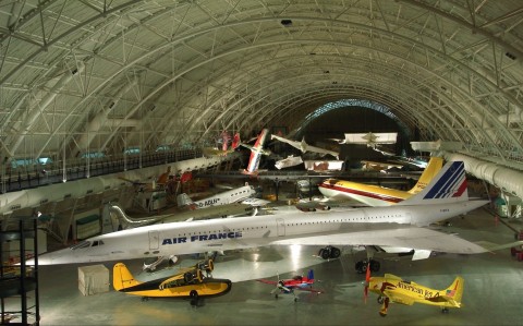 Air France’s Concorde is on display at the Smithsonian’s Udvar-Hazy Center. (Photo: Business Wire)