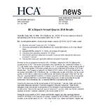 HCA Reports Second Quarter 2018 Results