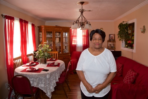 A $5,000 Special Needs Assistance Program grant from Home Bank and FHLB Dallas provided a new roof for a retired Natchez, Mississippi, food service worker. (Photo: Business Wire)