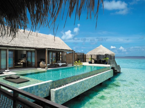 The only one of its kind at Shangri-La's Villingili Resort and Spa, Villa Muthee is appropriately named.  Muthee, which means 'pearl' in the local Dhivehi language, is a villa for those craving sanctuary from the fast-paced world in an ambience that offers stunning vistas and absolutely everything necessary for a perfect getaway. (Photo: Business Wire)