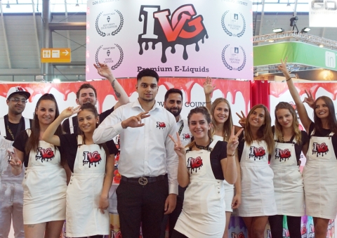 IVG Premium E-Liquids Team at the World's Biggest Vape Exhibition (Photo: Business Wire)