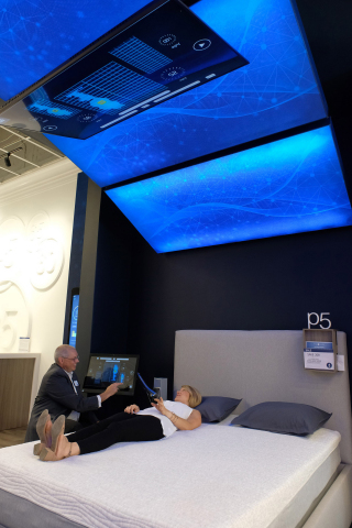 The brand's full Sleep Number 360 smart bed presentation is available with an interactive experience that illustrates the benefits of smart sleep. Customers will benefit from an individualized 3-D imaging understanding of their pressure points and how the 360 smart bed will alleviate them. They will see and feel how adjusting the firmness for each person, their Sleep Number setting will result in the perfect comfort level. (Photo: Business Wire)