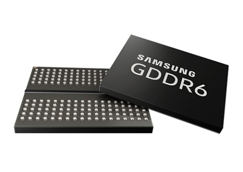 Samsung 16Gb GDDR6 chip (Photo: Business Wire)