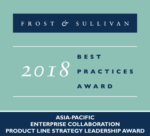 2018 Frost & Sullivan Asia-Pacific Enterprise Collaboration Product Line Strategy Leadership Award (Graphic: Business Wire)