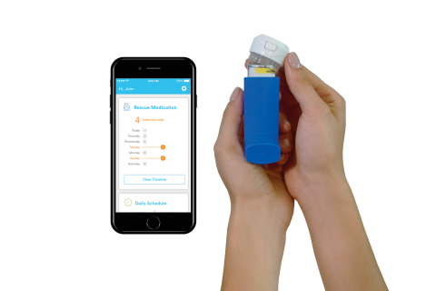The digital medicine consists of small sensors that easily attach to consumers' existing inhalers. T ... 