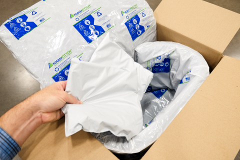 OptumRx is becoming the first major pharmacy care services company to introduce fully sustainable medication packaging that replaces foam (Photo: OptumRx).