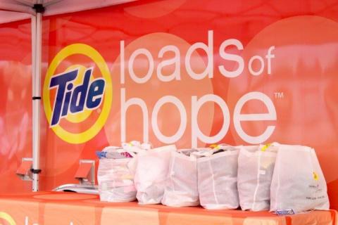 Tide Loads of Hope Mobile Laundry Unit set-up (Photo: Business Wire)