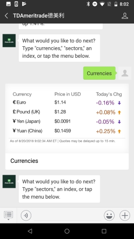 Connecting with TD Ameritrade on WeChat (Graphic: Business Wire)