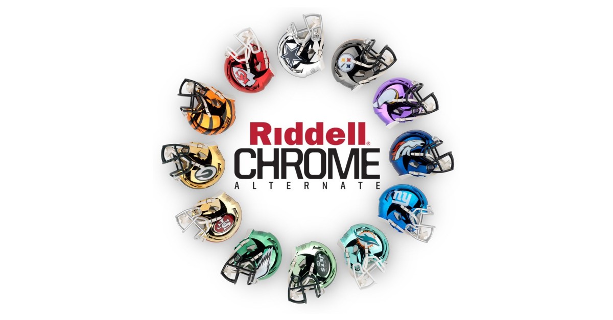 RIDDELL hot CHROME HELMET COLLECTION NFL