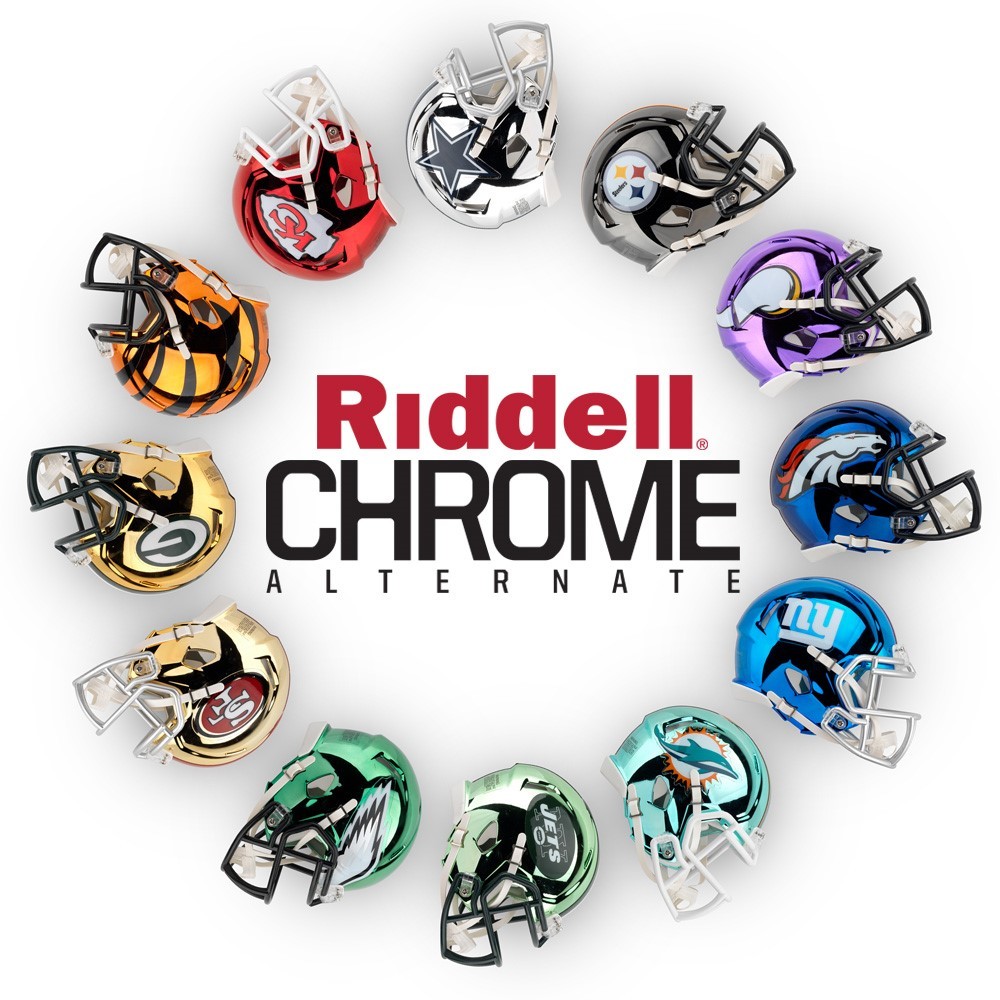 næse klip Forskel Riddell Introduces NFL Chrome Alternate Helmet Collection | Business Wire