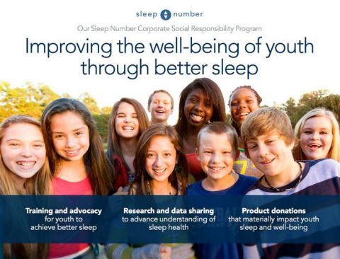 Sleep Number's committed to improve the overall well-being of one million youth through better sleep ... 