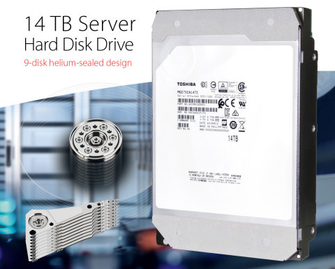 東芝：業界最大記憶容量14TBと12TBを実現したSASインタフェースのHDD「MG07SCAシリーズ」（写真：ビジネスワイヤ）