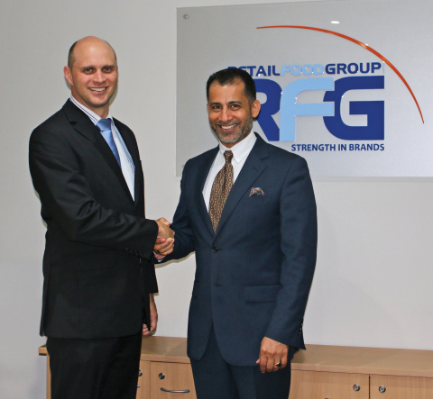 Nicholas Brill, Divisional Director International, RFG and right Omar Alhaza'a, Founder & CEO, Franc ... 