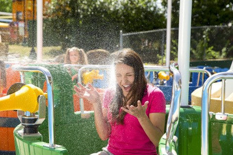 The all-new Bucket Blaster at The Great Escape's Hurricane Harbor waterpark (Photo: Business Wire)