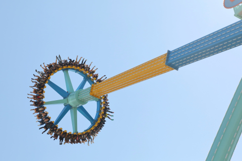 (Image) Pandemonium is an oversized pendulum ride that will send riders on a dizzying journey to extreme heights; delivering epic, high-flying thrills for guests of all ages. Pandemonium will be the centerpiece of the park’s new ScreamPunk-themed area, featuring revamped food locations and shopping experiences in 2019. (Photo: Six Flags Over Georgia)