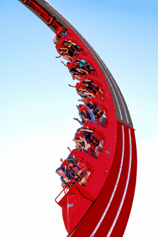 Towering a staggering 100 feet tall, Lone Star Revolution sends riders back and forth propelling them head over heels through a series of 360° revolutions. (Photo: Business Wire)