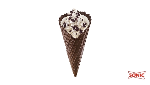 SONIC® Drive-In's New Double Stuf OREO® Waffle Cone with Real Ice Cream (Photo: Business Wire)