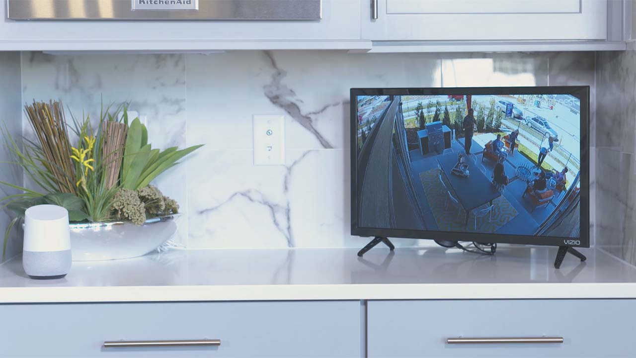 B-roll footage of the KB Smart Home with built-in Google Assistant.