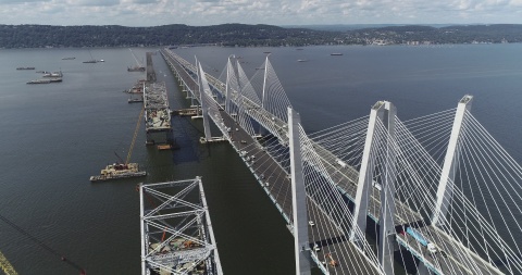 The new Governor Mario M. Cuomo Bridge spanning the Hudson River. (Photo: Business Wire)