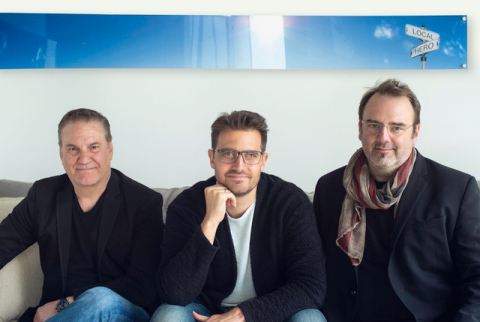 From Left to Right: Steve Bannerman (CEO - Local Hero), Leandro Marini (Founder & Head of Imaging - Local Hero), Marc Côté (President - REAL by FAKE). (Photo: Business Wire)