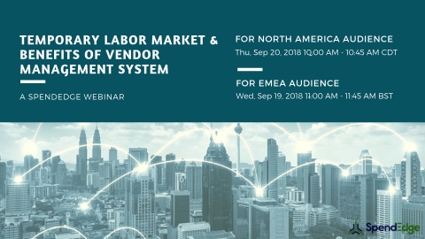 SpendEdge to host a webinar on temporary labor market & benefits of vendor management system (Graphic: Business Wire)