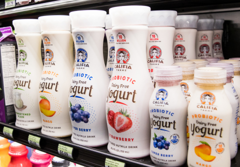 Califia Farms accomplished unprecedented success with the launch of its new line of Probiotic Dairy Free Yogurt Drinks, which has been broadly accepted with cross-channel adoption at conventional grocery, natural and specialty, convenience store, drug and mass retailers. (Photo: Business Wire)