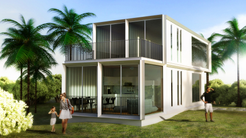 Grimshaw Architects Modular Single & Multi-Family Home Rendering (Source - Grimshaw Architects)