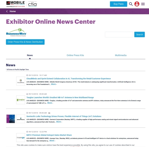 Mobile World Congress Americas Exhibitor News and Digital Media Available (Graphic: Business Wire)