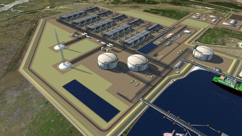 Rendering of Tellurian's Driftwood LNG (Graphic: Business Wire)