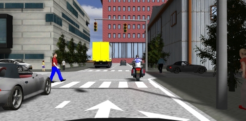 An image of the virtual driving environment created using the mock autonomous driving imaging techno ... 