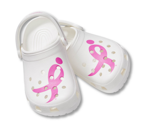 Crocs will donate to Susan G. Komen® $3 for each pair of Komen-licensed Classic Clogs sold from Oct. 1, 2018 to Nov. 30, 2019 in connection with the Crocs Promotion, with a guaranteed minimum donation of $50,000. The Running Ribbon is a registered trademark of Susan G. Komen®. (Photo: Business Wire)