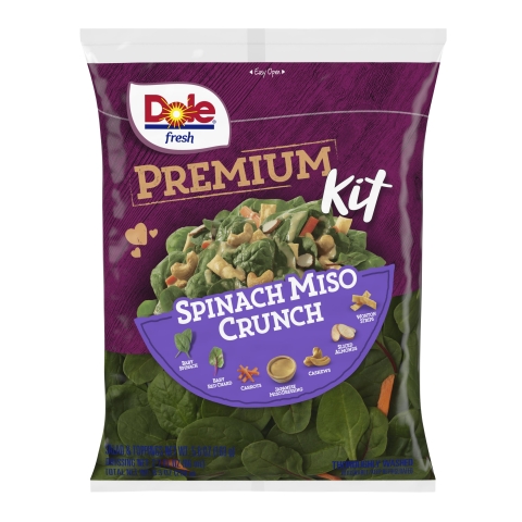 DOLE® Spinach Miso Crunch Premium Salad Kit (Photo: Business Wire)